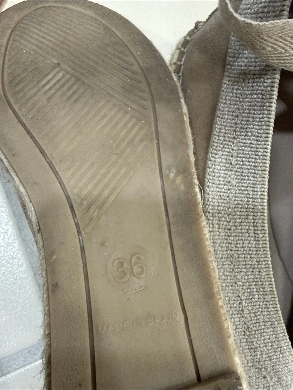 Suede Wrap Espadrille Flats in Taupe